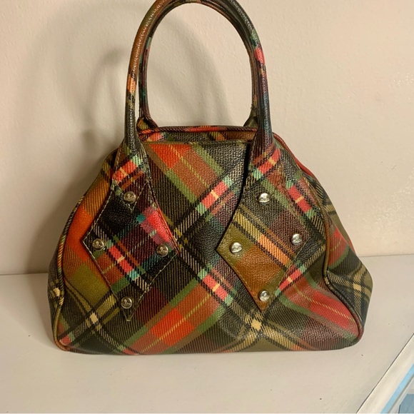 Vivienne Westwood Handbags - Vivienne Westwood Plaid Tartan Multicolor Handbag Bag Satchel
